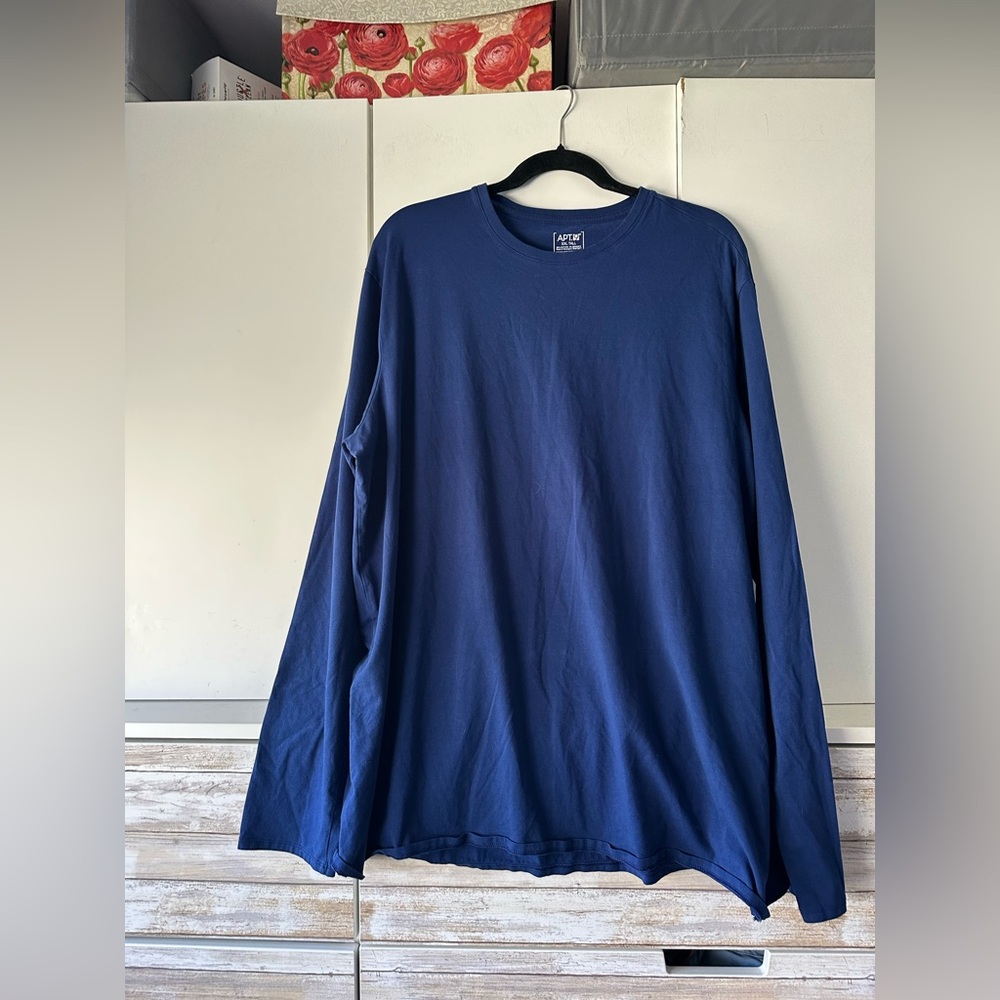 🔵 APT 9 XXL Tall Blue Long Sleeve Tee NWOT Big & Tall